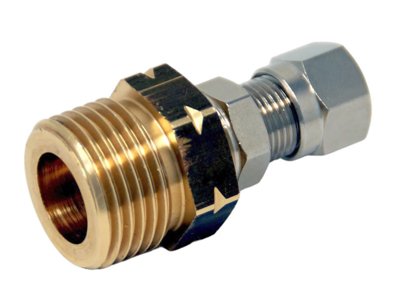 CONNECTOR WITH EXT. THREAD 21,8 TO 8 MM COOPER PIPE
