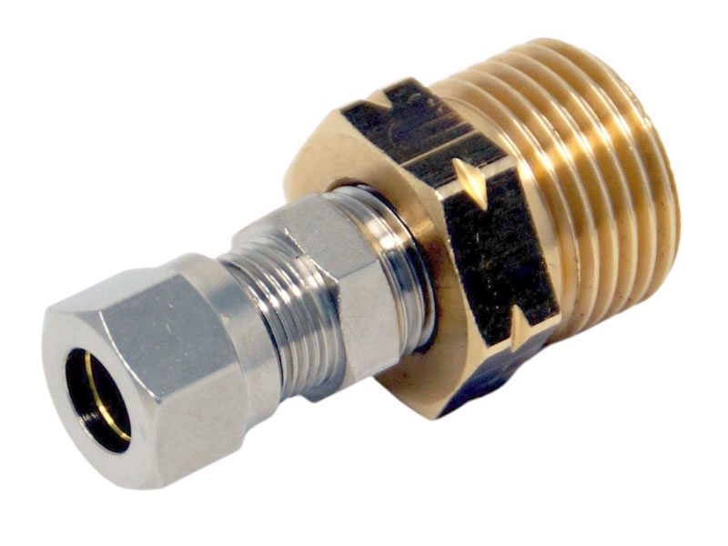 CONNECTOR WITH EXT. THREAD 21,8 TO 8 MM COOPER PIPE