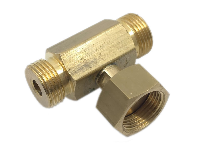 LPG T-FITTING M20X1.5 WITH 1 FEMALE THREAD AND 2 MALE THREADS – FOR PRESSURE REGULATOR