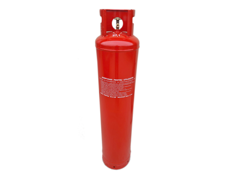 Novogas metallic cylinder 79 liters, 27 kg, 30 bar, 21,8 left thread