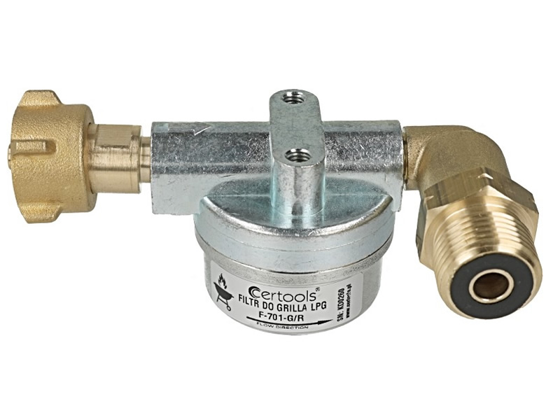 CERTOOLS F-701-W1 LIQUID PHASE FILTER FOR GRILL (90° right angled) 