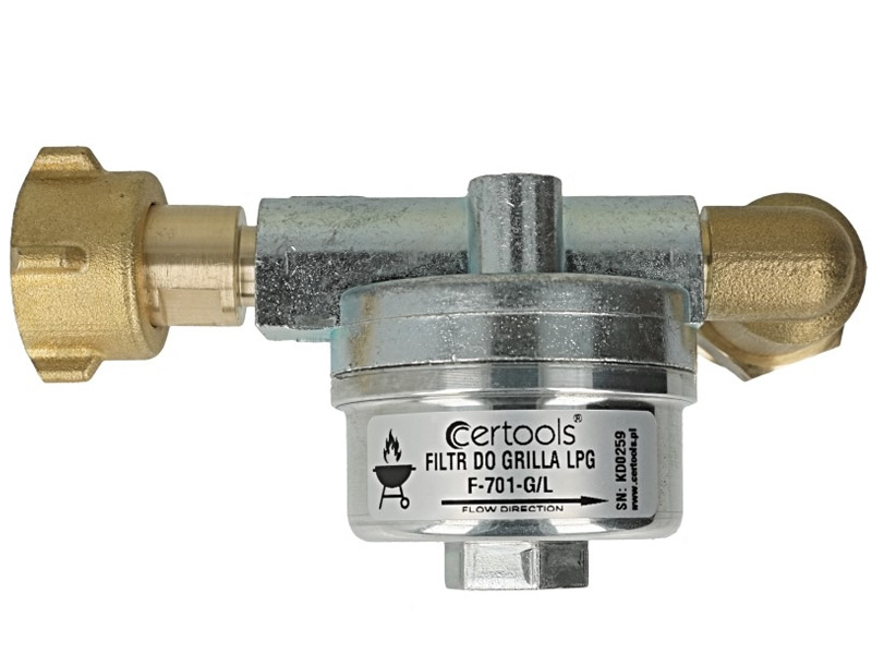 CERTOOLS F-701-W1 LIQUID PHASE FILTER FOR GRILL (90° left angled) 