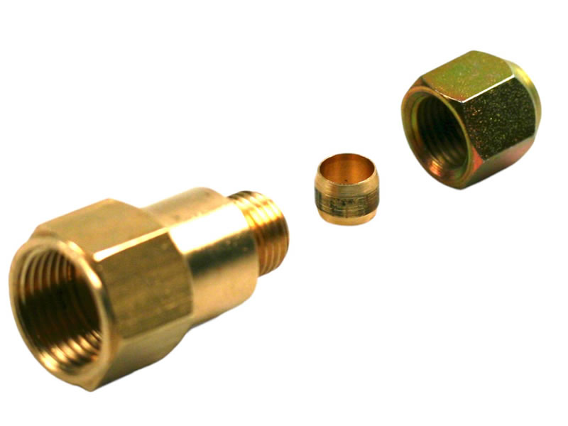 Filling adapter 3/4-16 UNF --> G1/4" (filler hose to 8 mm copper pipe)
