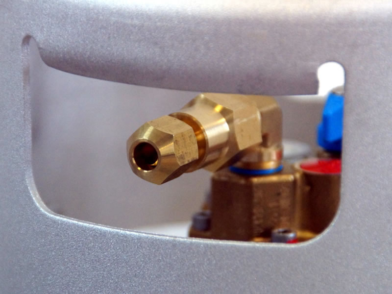 Filling adapter 3/4-16 UNF --> G1/4" (filler hose to 8 mm copper pipe)