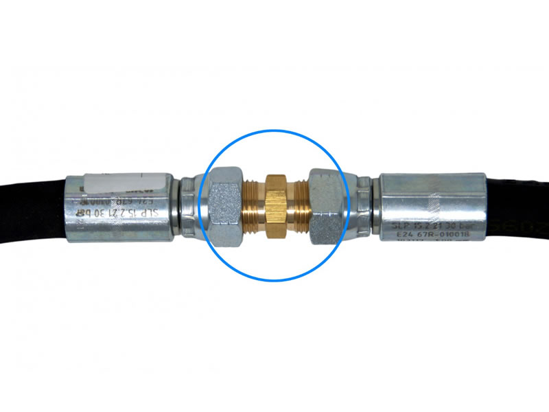 Connector for filling hose 2 x external thread G 3/4 UNF