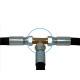 T Connector for filling hose 2 x external thread G 3/4 UNF