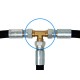 T Connector for filling hose 2 x external thread G 3/4 UNF