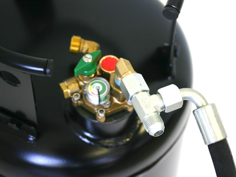 T-piece 3/4"-16 UNF thread for LPG filling hose - 90°