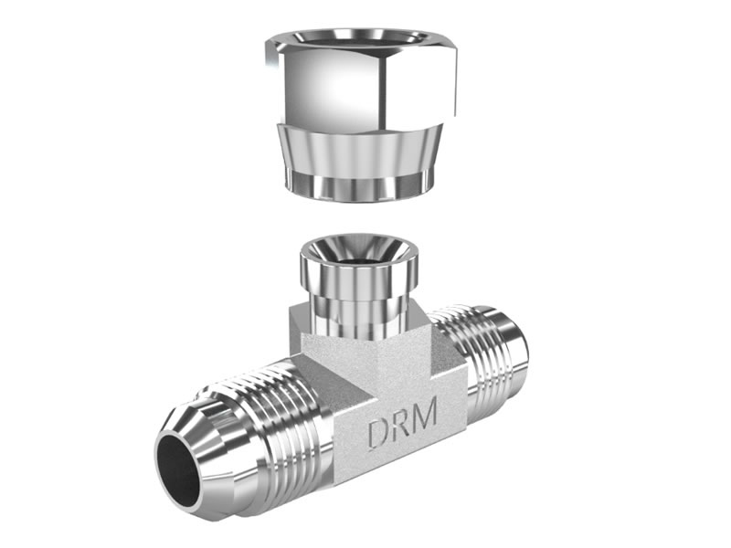 T-piece 3/4"-16 UNF thread for LPG filling hose - 180°
