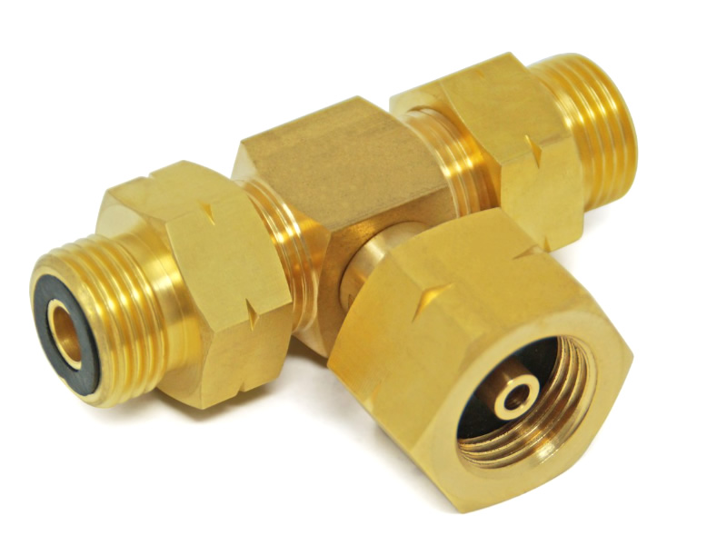 T-piece connection thread large bottle (GF) G.2 = W21.8 x 1/14 LH (Komb.A) --> G.12 (KLF)