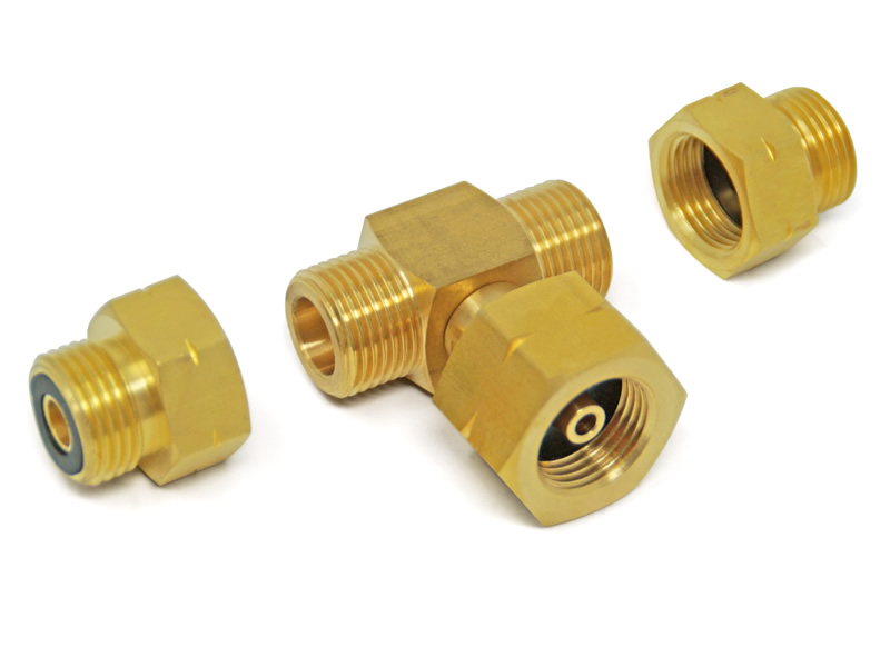 T-piece connection thread large bottle (GF) G.2 = W21.8 x 1/14 LH (Komb.A) --> G.12 (KLF)