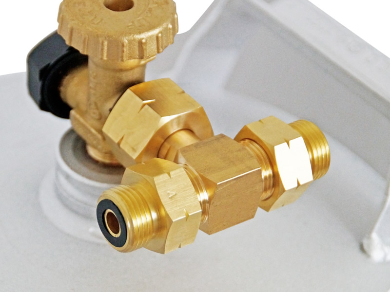 T-piece connection thread large bottle (GF) G.2 = W21.8 x 1/14 LH (Komb.A) --> G.12 (KLF)