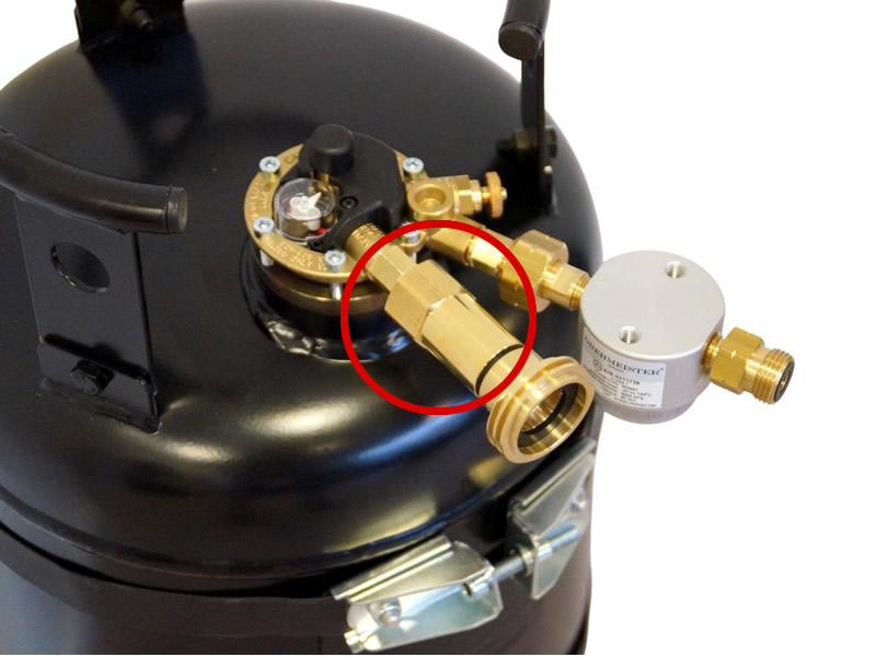 Direct refueling gas bottle adapter  3/4-16 UNF -> W21,8 x 1/14 - 52mm