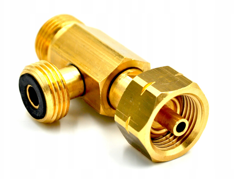 CONNECTOR WITH 21,8 X 1/14 INLET AND 2 X 21,8 OUTLETS