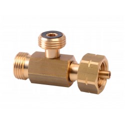 CONNECTOR WITH 21,8 X 1/14 INLET AND 2 X 21,8 OUTLETS