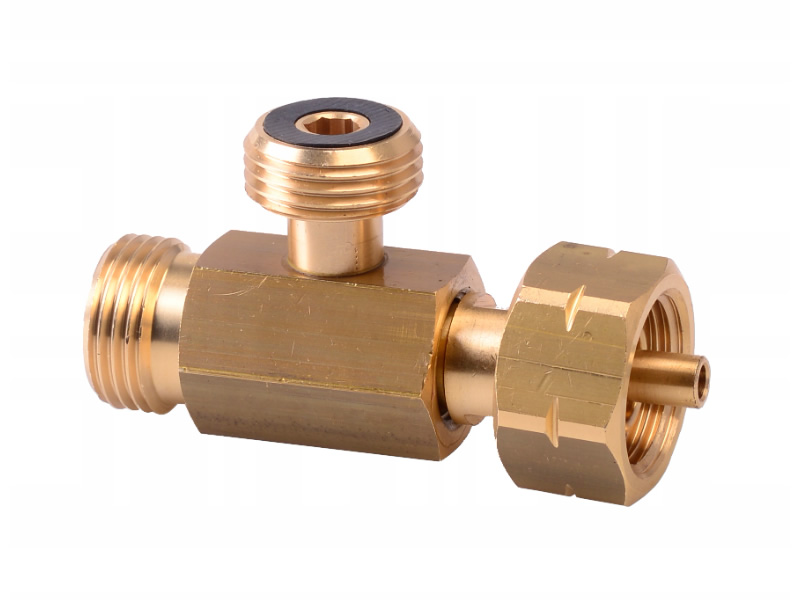 CONNECTOR WITH 21,8 X 1/14 INLET AND 2 X 21,8 OUTLETS