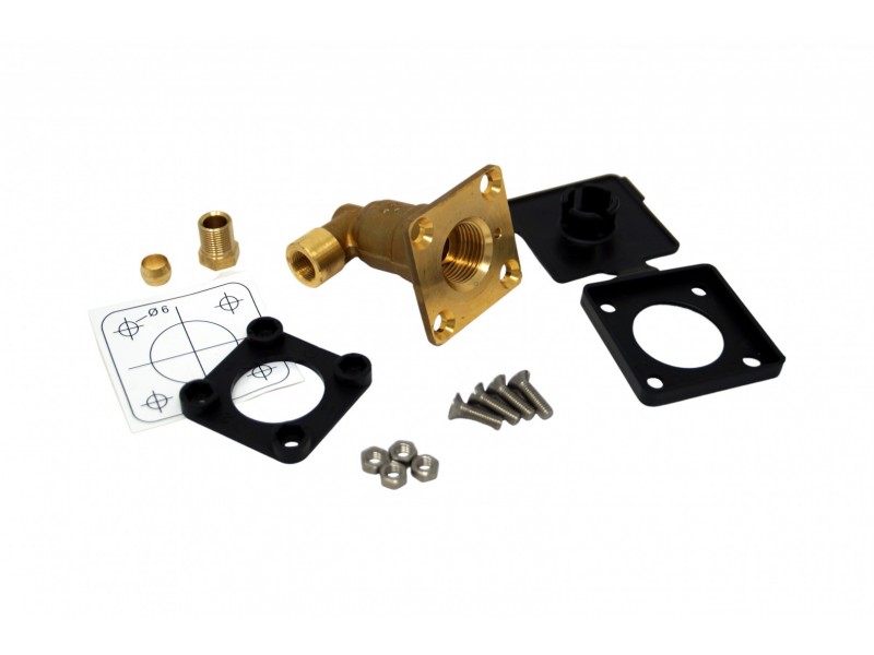 Filling point (external housing) 90° internal W21,8 thread for 8 mm pipe line