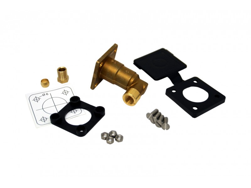 Filling point (external housing) 90° internal W21,8 thread for 8 mm pipe line