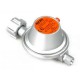 GOK low pressure regulator 50 mbar 1,5 kg/h - for small bottles incl. saftey valve