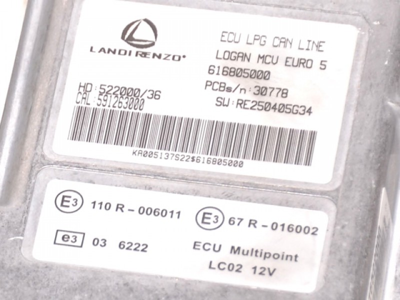 LANDI RENZO EURO 5 ECU FOR DACIA LOGAN WITH FACTORY LPG SYSTEM