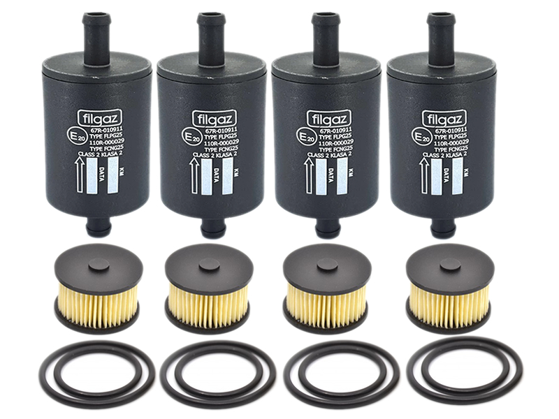 LANDI RENZO FILTERS SET FOR DACIA WITH FACTORY LPG SYSTEM (year 2020) PACK X 4 PCS