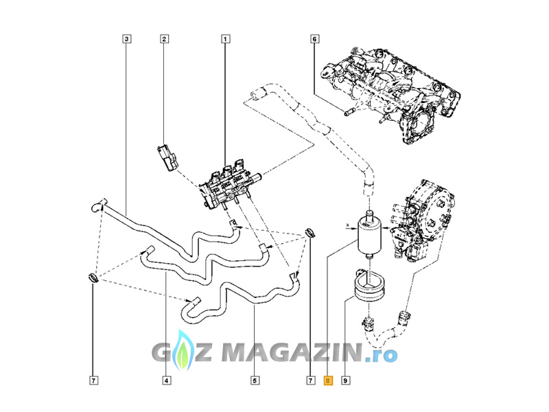 LANDI RENZO FILTERS SET FOR DACIA LOGAN 0,9 TCE WITH FACTORY LPG SYSTEM (original)