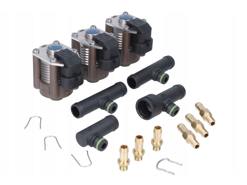 AC W03 - 3 CYLINDER INJECTOR RAIL (With elbows)