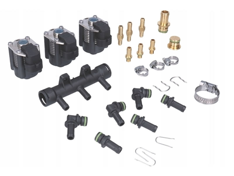 AC W03 - 3 CYLINDER INJECTOR RAIL (With manifold)