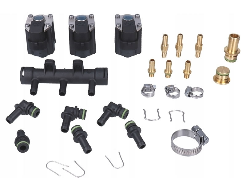 AC W03 - 3 CYLINDER INJECTOR RAIL (With manifold)