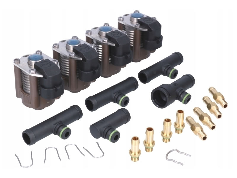 AC W03 - 4 CYLINDER INJECTOR RAIL (With elbows)