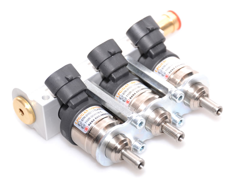 HANA H2001 GOLD 3 CYLINDERS SET - ALUMINIUM RAIL