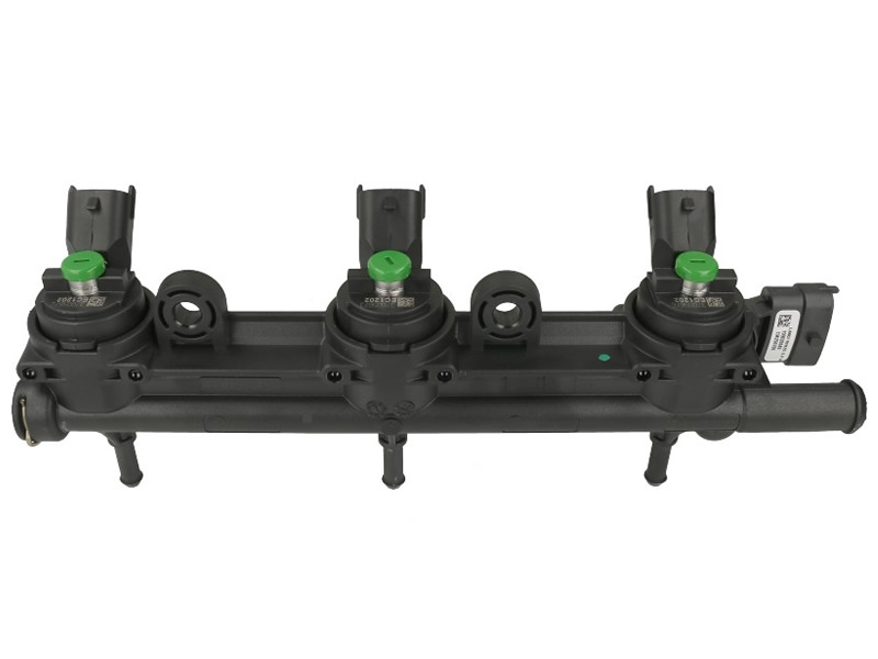 LANDI RENZO GIRS 12 TYPE S - GREEN 3 CYLINDER RAIL + PRESSURE SENSOR DELLORTO (WITHOUT WATER CIRCUIT)