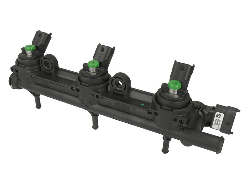 LANDI RENZO GIRS 12 TYPE S - GREEN 3 CYLINDER RAIL + PRESSURE SENSOR DELLORTO (WITHOUT WATER CIRCUIT)