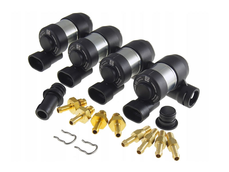 LPGTECH DRAGON SILVER 4 CYLINDERS INJECTOR RAIL