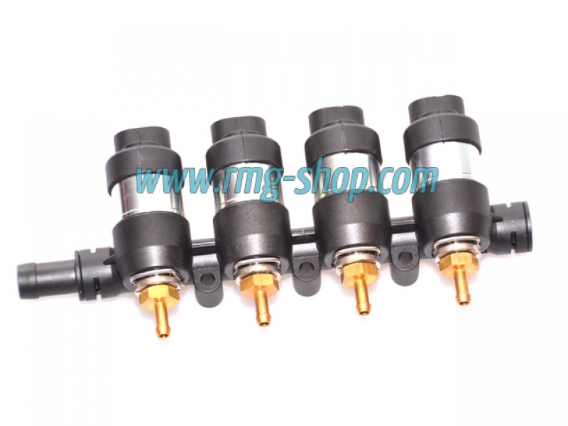 LPGTECH DRAGON SILVER 4 CYLINDERS INJECTOR RAIL