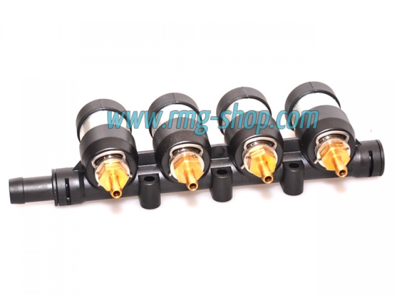 LPGTECH DRAGON SILVER 4 CYLINDERS INJECTOR RAIL
