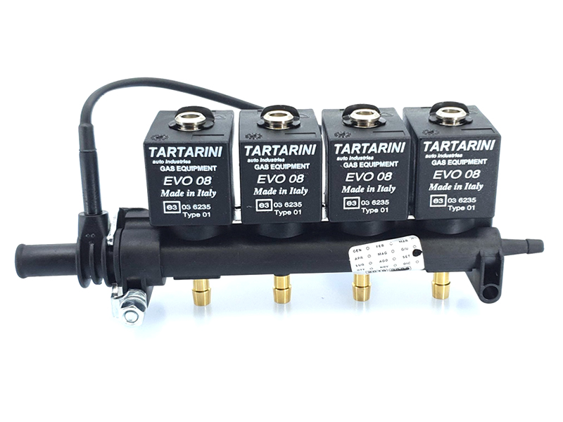 TARTARINI EVO 08 -  4 CYLINDER INJECTOR RAIL (BLACK)