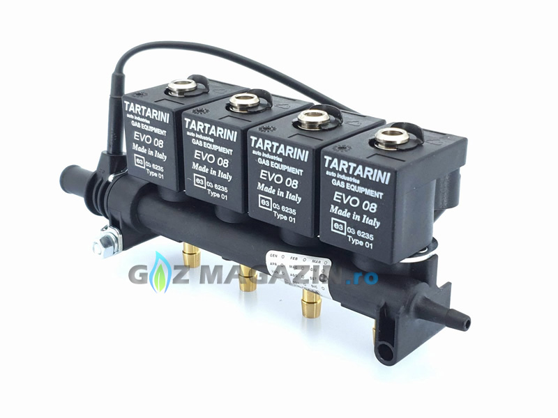 TARTARINI EVO 08 -  4 CYLINDER INJECTOR RAIL (BLACK)