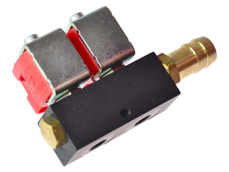 Valtek type 30 - 3 ohms, 2 cylinders injection rail