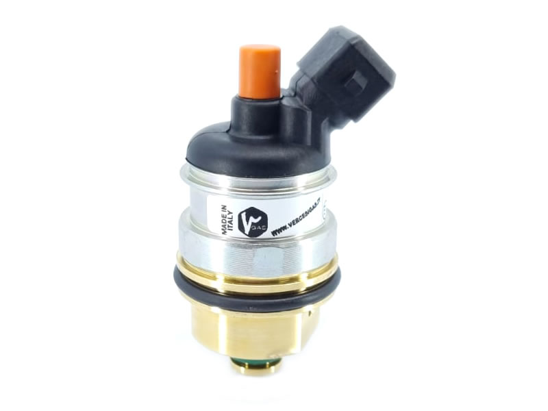 VERCESI GAS 5.0 INJECTOR (EQUIVALENT WITH - LANDI RENZO MED GI 25-22 ORANGE/GREEN) 