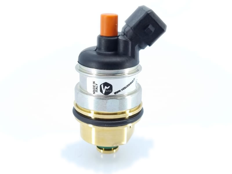 VERCESI GAS 5.0 INJECTOR (EQUIVALENT WITH - LANDI RENZO MED GI 25-22 ORANGE/GREEN) 