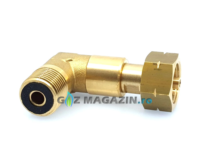 90° CONNECTOR 21,8 X 1/14 FOR 11 KG LPG BOTTLES