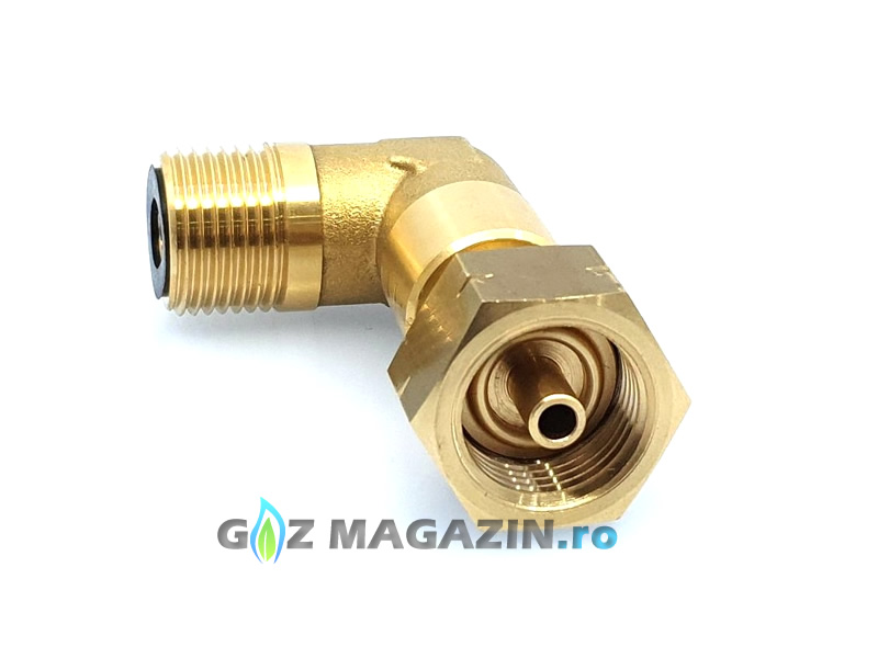 90° CONNECTOR 21,8 X 1/14 FOR 11 KG LPG BOTTLES