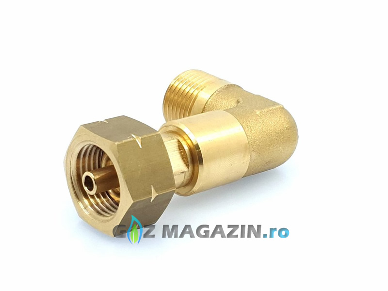 90° CONNECTOR 21,8 X 1/14 FOR 11 KG LPG BOTTLES