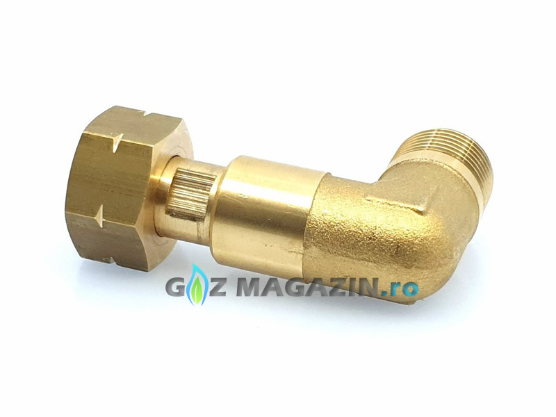 90° CONNECTOR 21,8 X 1/14 FOR 11 KG LPG BOTTLES