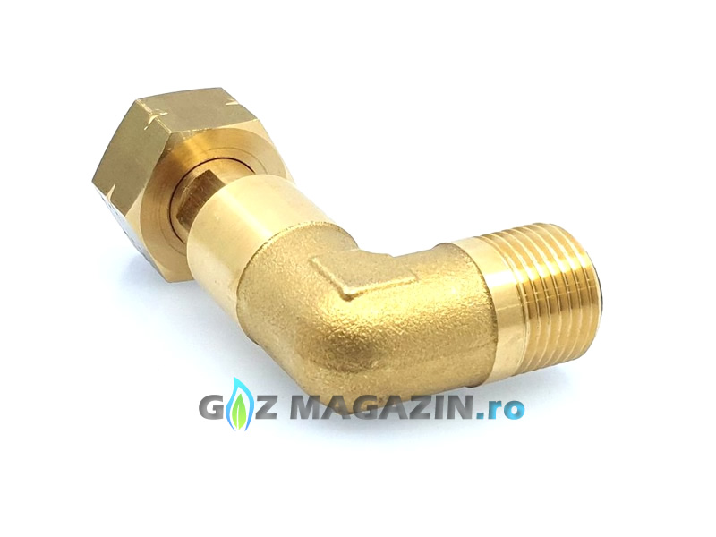 90° CONNECTOR 21,8 X 1/14 FOR 11 KG LPG BOTTLES